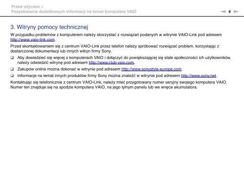 Sony VGN-FW41E - VGN-FW41E Mode d'emploi Polonais