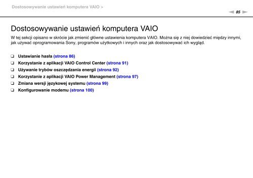 Sony VGN-FW41E - VGN-FW41E Mode d'emploi Polonais