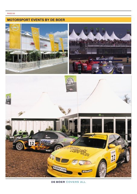 Motorsport events brochure (pdf) - De Boer