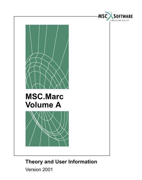 MSC.Marc Volume A - NMSU: Department of Mechanical ...