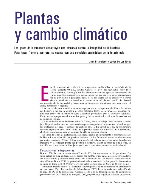 plantas y cambio climatico