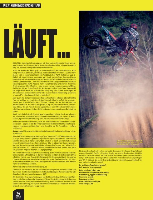 Motocross Enduro Ausgabe 05/2017