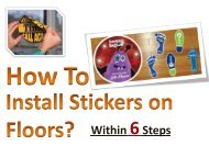 How to Install Stickers on Floors