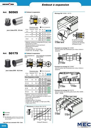 Embouts à expansion