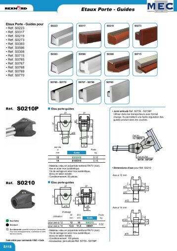 Etaux porte-guides