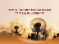 How to Transfer Text Messages from LG to Computer
