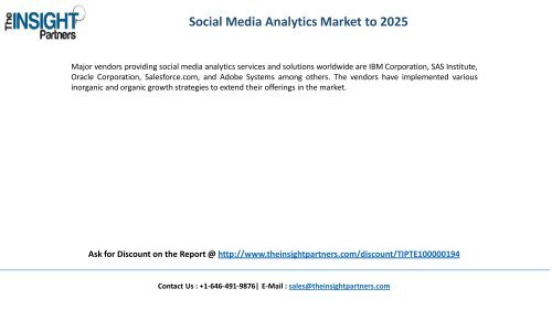Strategic Analysis on Global Social Media Analytics Industry Forecast to 2025 |The Insight Partners