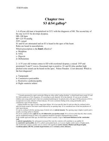 Chapter two S3 &S4 gallop* - Medical Education Online