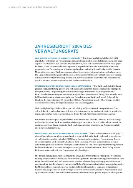 Bank Linth (PDF) - Nicole Müller. Denken und Schreiben