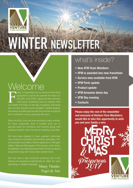 VFM newsletter winter