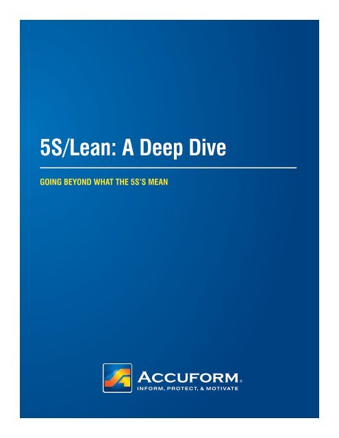 5S/Lean A Deep Dive