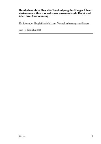 Erläuternder Begleitbericht - EJPD