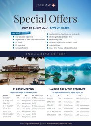 Pandaw Special Offers up to May 2017