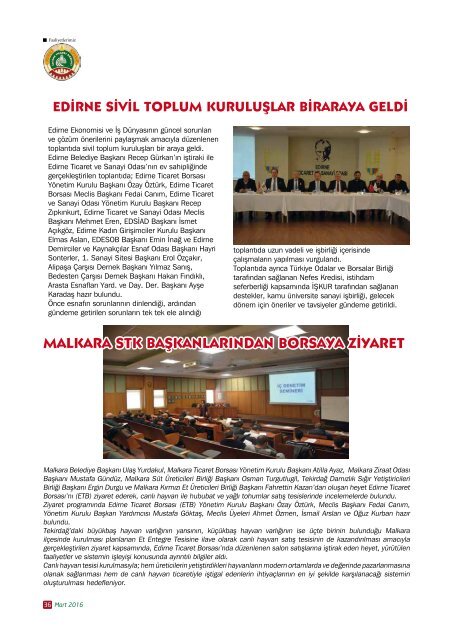 edirne ticaret borsası dergi ctp2017