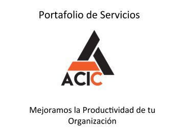 Portafolio  de servicios ACIC