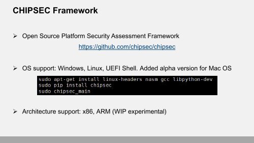 Exploring Your System Deeper [with CHIPSEC] is Not Naughty