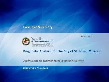 Executive Summary Diagnostic Analysis for the City of St Louis Missouri