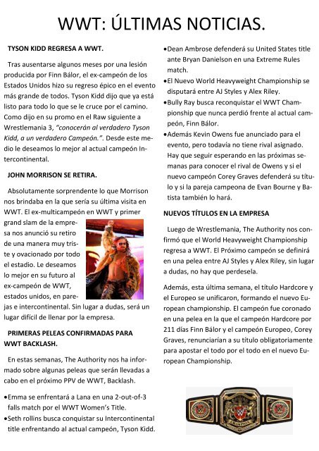WWT MAGAZINE ABRIL
