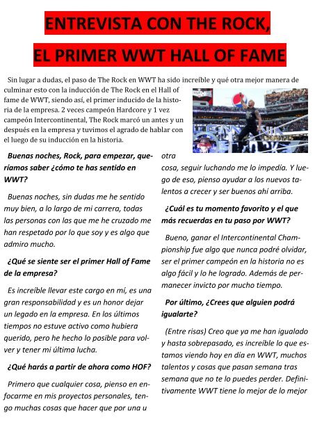WWT MAGAZINE ABRIL