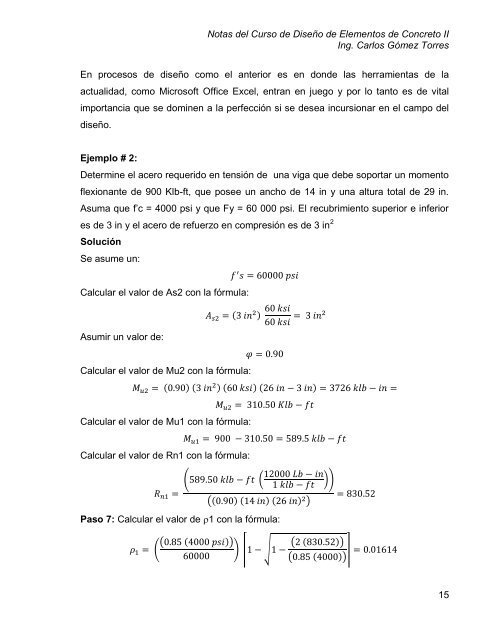 DISEÑO DE ELEMENTOS DE CONCRETO II (Parte 1)