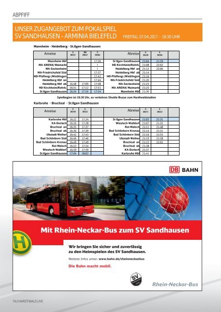 Hardtwald Live, Nr. 14, 16/17, SVS - VfL Bochum