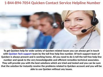 Troubleshooting errors in opening and working with Quicken1-844-894-7054