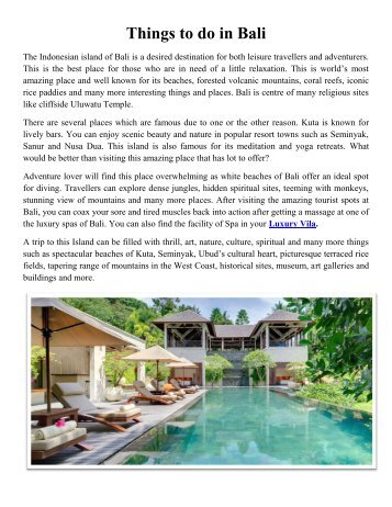 Luxury Villa Bali