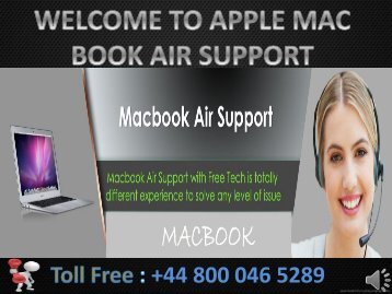 Apple MacBook Air Technical Support Phone Number +448000465289