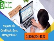 How to troubleshoot QuickBooks Sync Manager Error? (