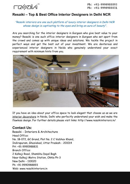 Interior Designers In Noida Best Designers In Delhi Ncr