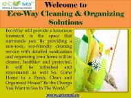 House and Office Cleaning New Jersey| Eco-Way Cleaning & Organizing Solutions