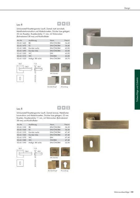 Schössmetall Gesamtkatalog Türbeschläge