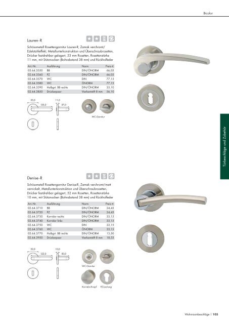 Schössmetall Gesamtkatalog Türbeschläge