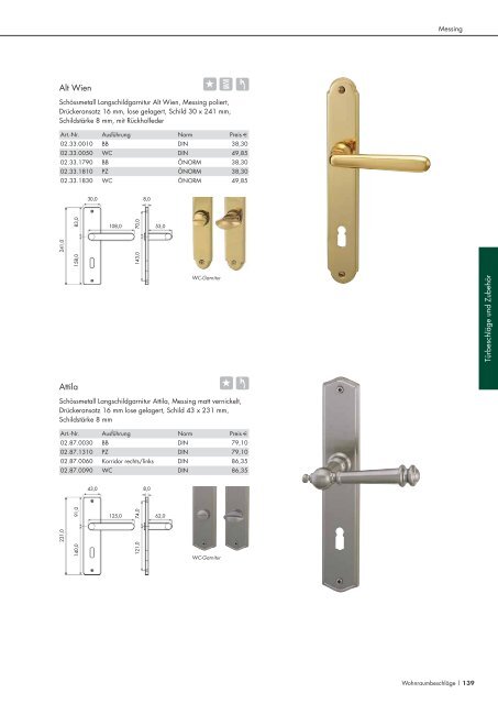 Schössmetall Gesamtkatalog Türbeschläge