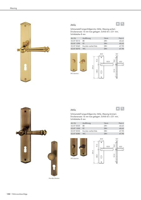 Schössmetall Gesamtkatalog Türbeschläge