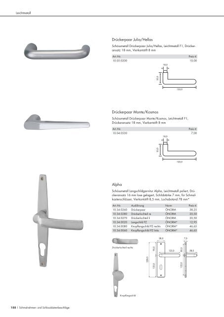 Schössmetall Gesamtkatalog Türbeschläge