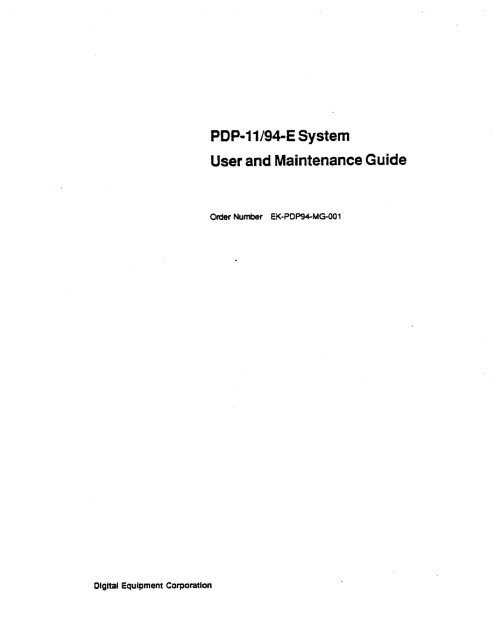 PDP-11/94-E System