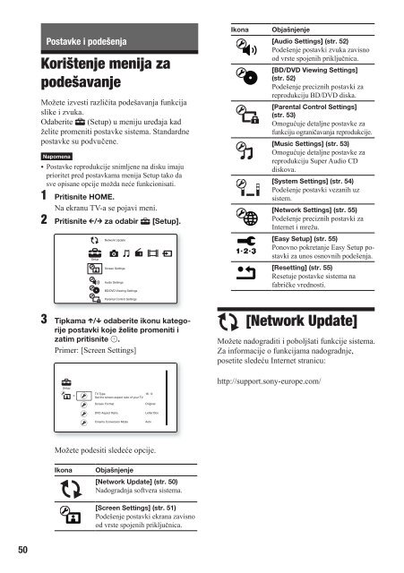 Sony BDV-E870 - BDV-E870 Mode d'emploi Serbe