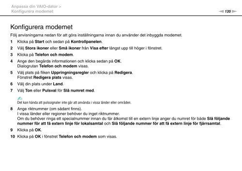 Sony VGN-Z51MG - VGN-Z51MG Mode d'emploi Su&eacute;dois