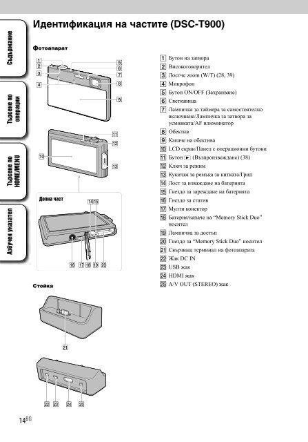 Sony DSC-T900 - DSC-T900 Istruzioni per l'uso Bulgaro