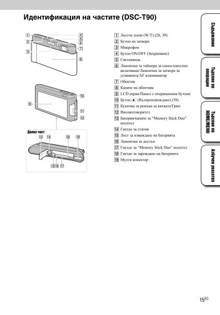 Sony DSC-T900 - DSC-T900 Istruzioni per l'uso Bulgaro