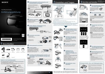 Sony HMZ-T3W - HMZ-T3W Guida di configurazione rapid Tedesco