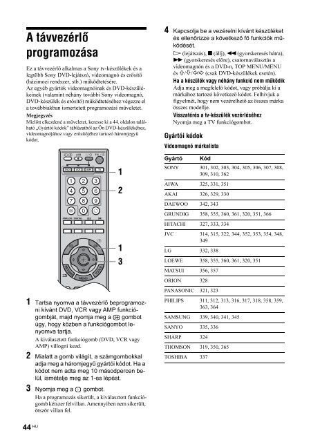 Sony KDL-46X2000 - KDL-46X2000 Istruzioni per l'uso Ungherese