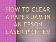 How to Clear a Paper Jam in an Epson Laser Printer