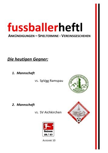 10. Ausgabe Saison 2016-17 2