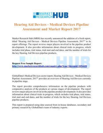 Hearing Aid Devices - Medical Devices Pipeline Assessment and Market Report 2017