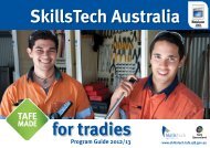 TAFE MADE for tradies - SkillsTech Australia Program Guide 2012/13