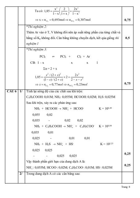 30 đề thi học sinh giỏi môn hóa học lớp 10 & 11 của các trường chuyên khu vực duyên hải đồng bằng bắc bộ có đáp án