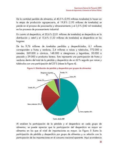 PÉRDIDA Y DESPERDICIO DE ALIMENTOS EN COLOMBIA