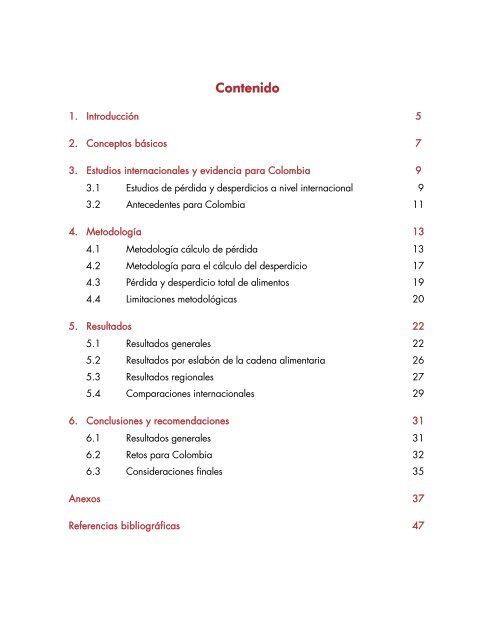 PÉRDIDA Y DESPERDICIO DE ALIMENTOS EN COLOMBIA